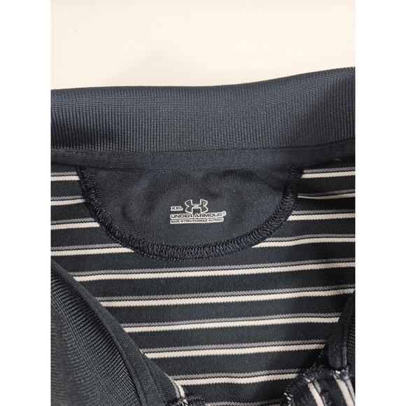 Under armour size XXL 2XL mens polo striped performance EUC short sleeve active - Picture 7 of 7